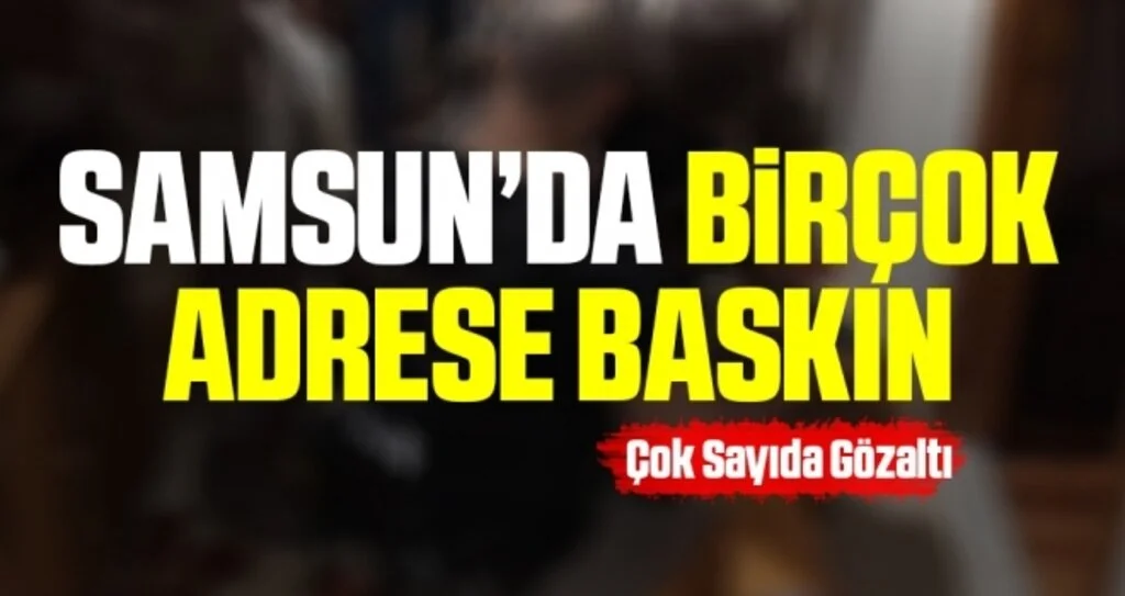 Samsun'da uyuşturucu madde ve ateşli silahtan 13 şüpheliye gözaltı