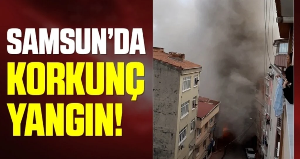 Samsun'da yangında bir kişi hastanelik oldu