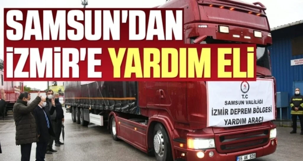 Samsun'dan  İzmir'e yardım eli