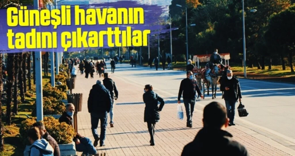 Samsunlu vatandaşlar güneşli havanın tadını çıkarttı