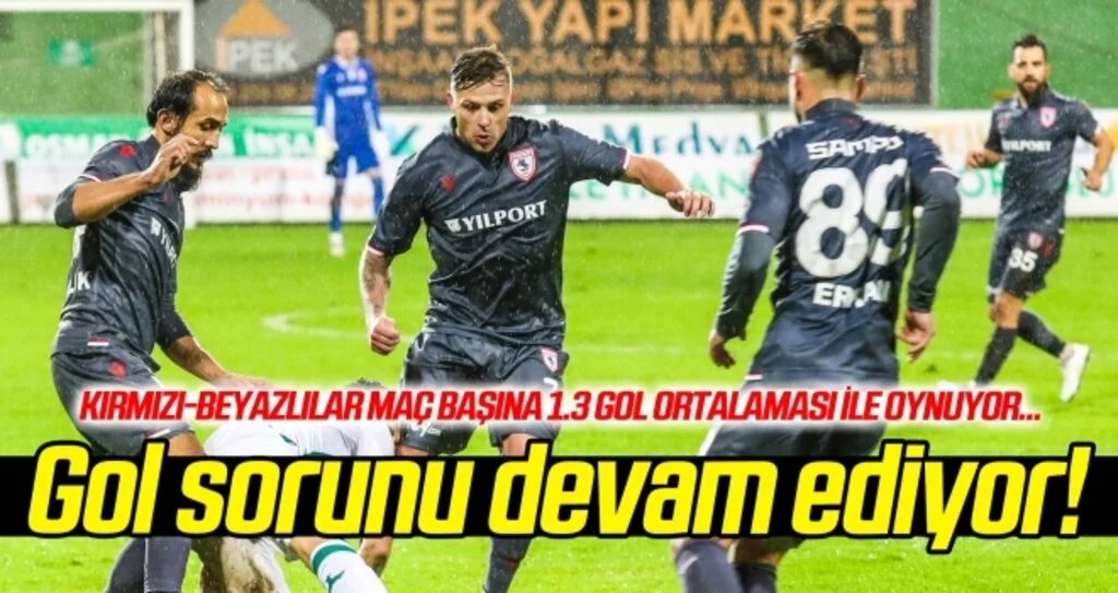 Samsunspor'un gol sorunu devam ediyor