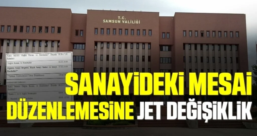 Sanayideki mesai düzenlemesine jet değişiklik 