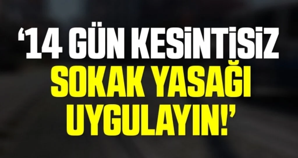 SES Samsun Şubesi: 14 gün kesintisiz sokak yasağı uygulayın
