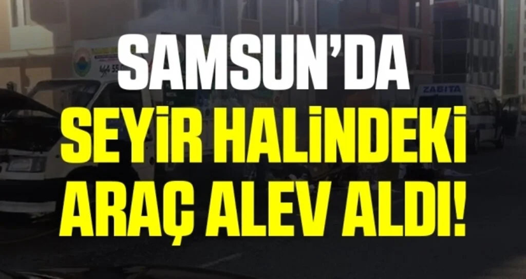 Seyir halindeyken yangın çıkan geri dönüşüm toplama aracını zabıta söndürdü