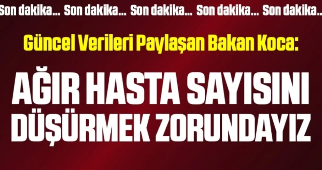 Son dakika… Corona verileri açıklandı! İşte 1 Kasım tablosu