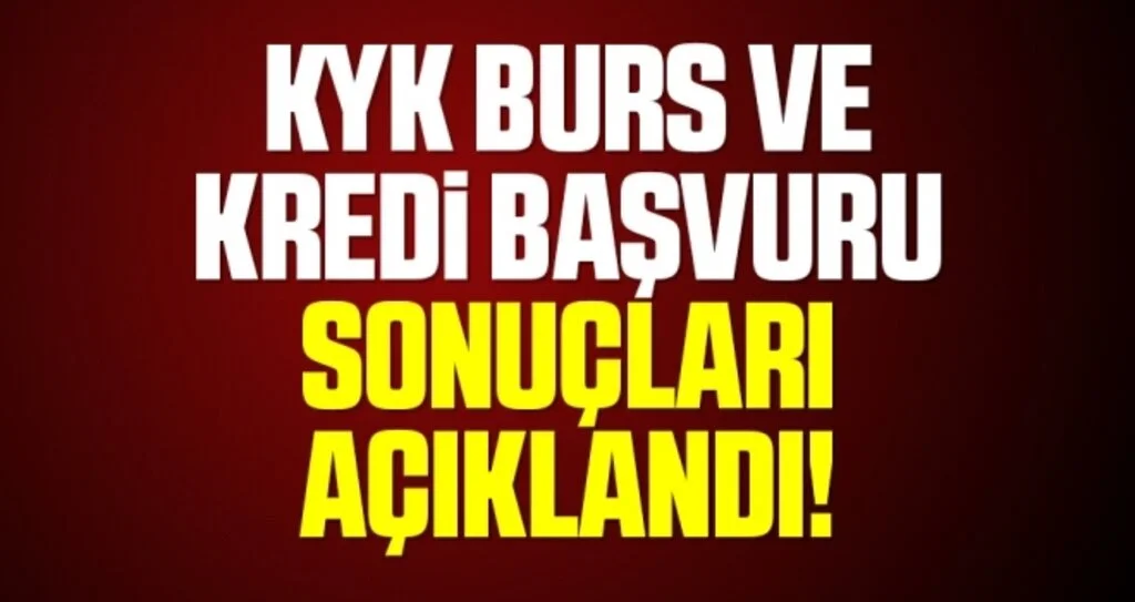 2020-2021 KYK burs ve kredi başvuru sonuçları açıklandı