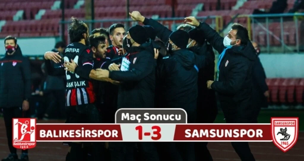 AE Balıkesirspor: 1 Yılport Samsunspor: 3 (Maç sonucu)