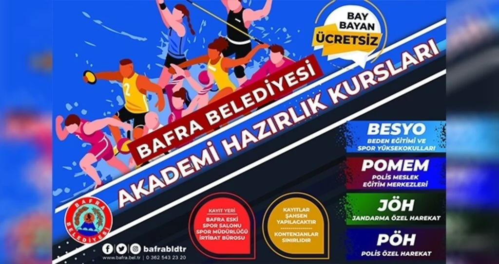Bafra Belediyesi'nden ücretsiz akademi hazırlık kursları