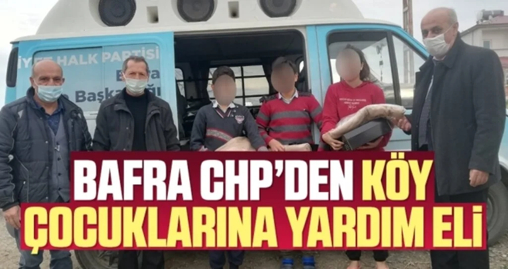 Bafra CHP’den köy çocuklarına yardım eli