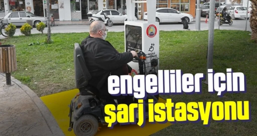 Bafra'da engelliler için şarj istasyonu