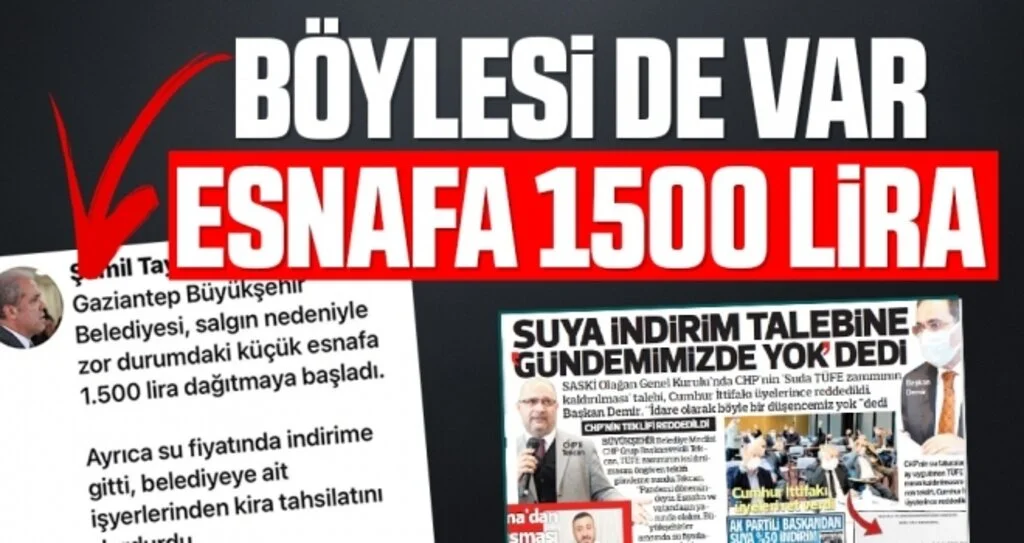 Böylesi de Var Esnafa 1500 Lira Destek