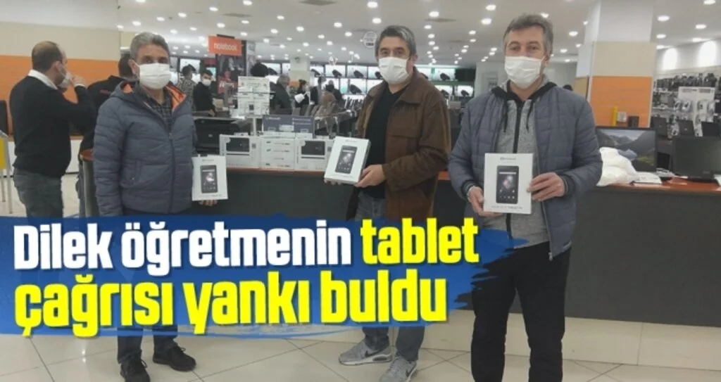 Dilek öğretmenin tablet çağrısı yankı buldu