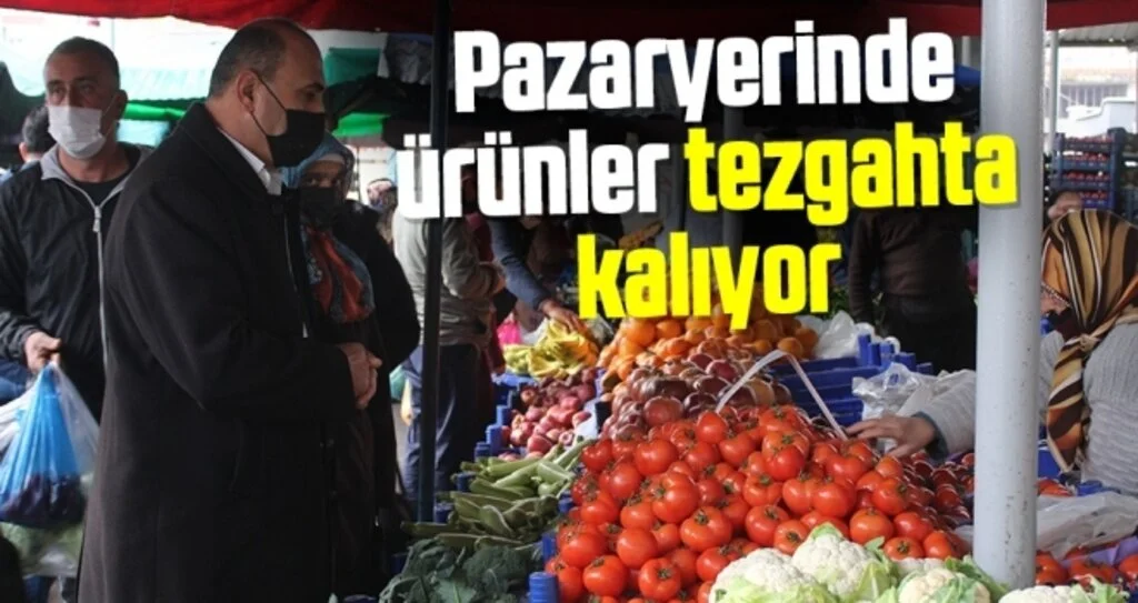 Pazaryerinde ürünler tezgahta kalıyor