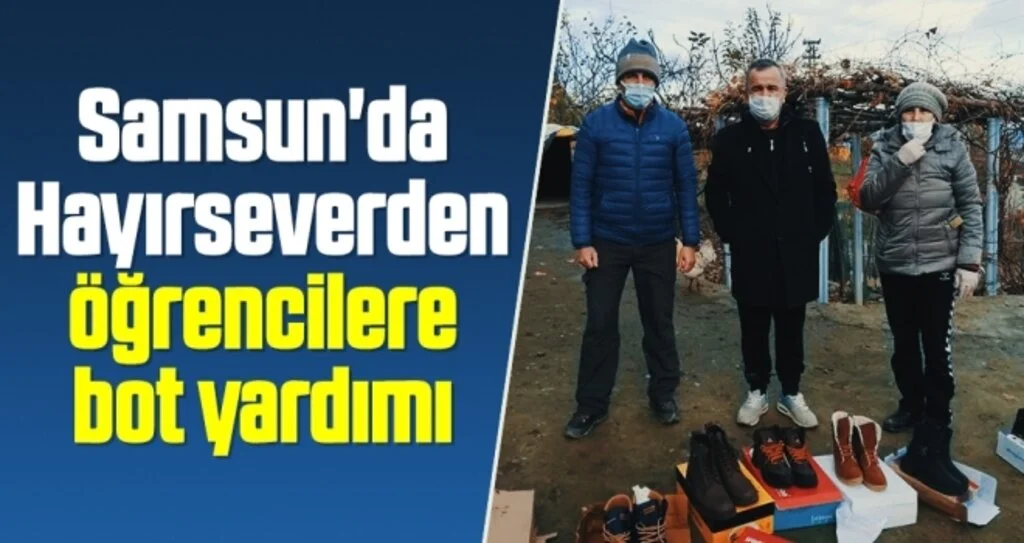Samsun'da Hayırseverden öğrencilere bot yardımı