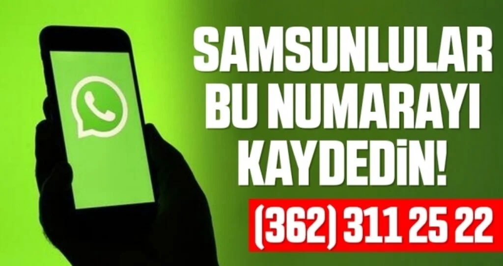 Samsun’da “Kovid-19 Whatsapp Hattı” hizmete girdi
