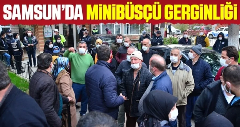 Samsun’da minibüsçü gerginliği