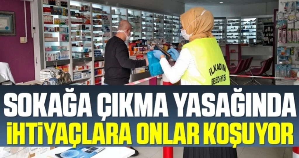 Samsun'da Sokağa Çıkma Yasağında İhtiyaçlara Onlar Koşuyor