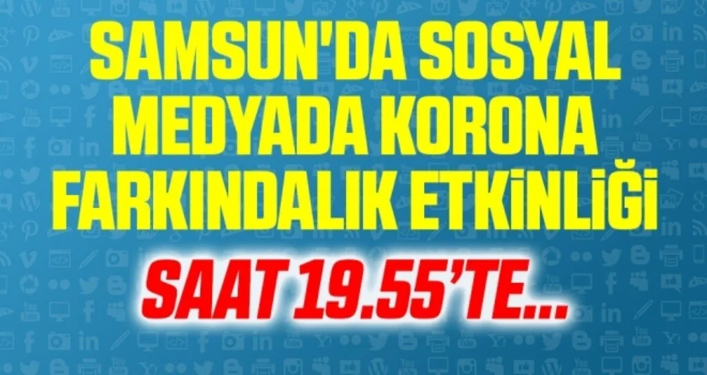 Samsun'da sosyal medyada korona farkındalık etkinliği