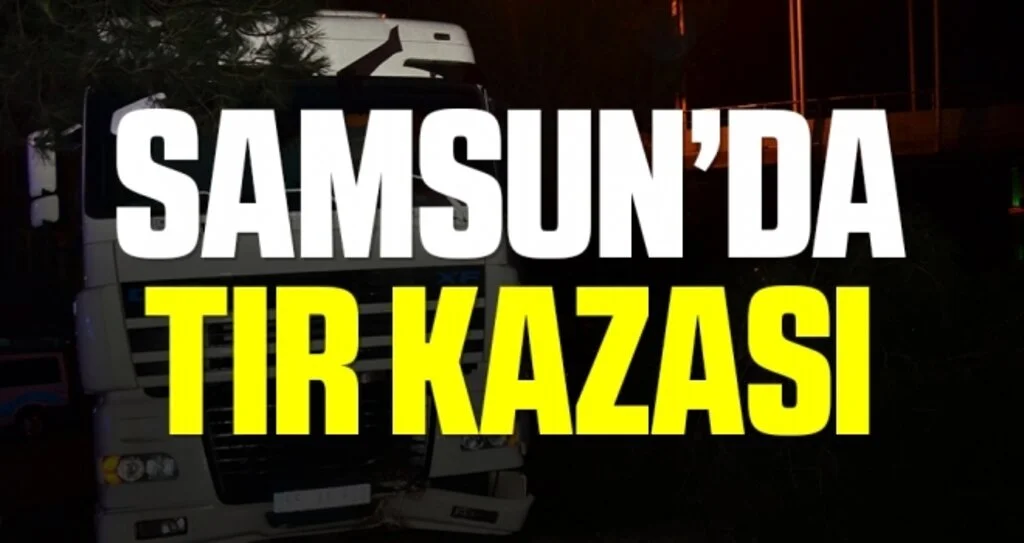 Samsun’da tır ağaca çarptı: 1 yaralı
