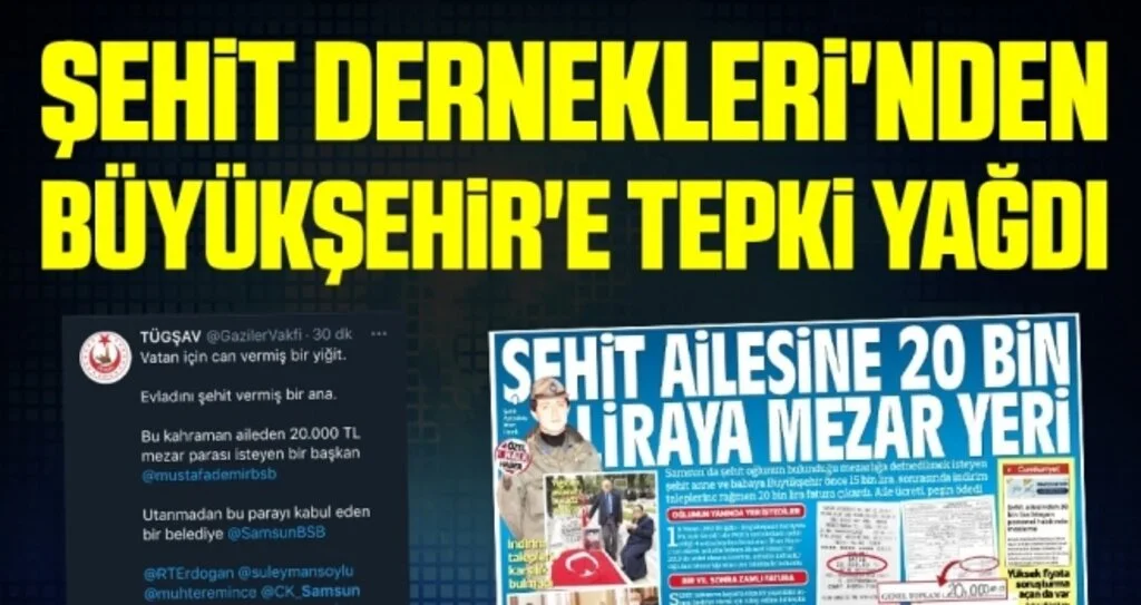 Şehit Dernekleri'nden Büyükşehir'e tepki yağdı 