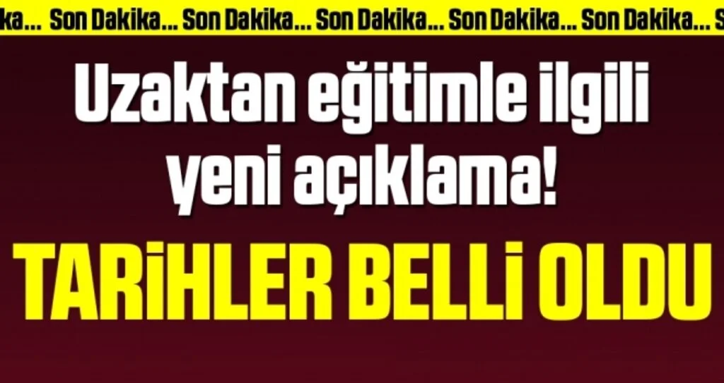 Son dakika! Milli Eğitim Bakanlığı'ndan uzaktan eğitimle ilgili yeni açıklama