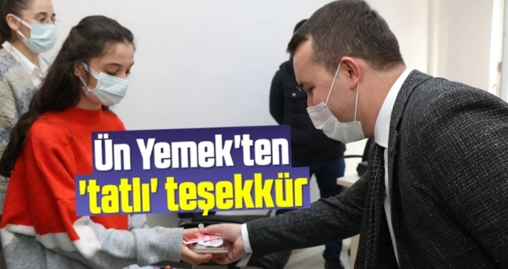 Ün Yemek'ten 'tatlı' teşekkür