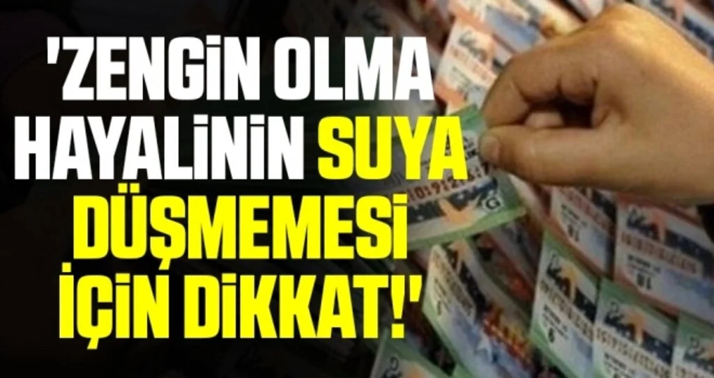 'Zengin Olma Hayalinin Suya Düşmemesi İçin Dikkat!'