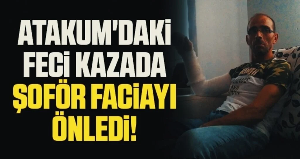 Atakum'daki Feci Kazada Şoför faciayı Önledi!