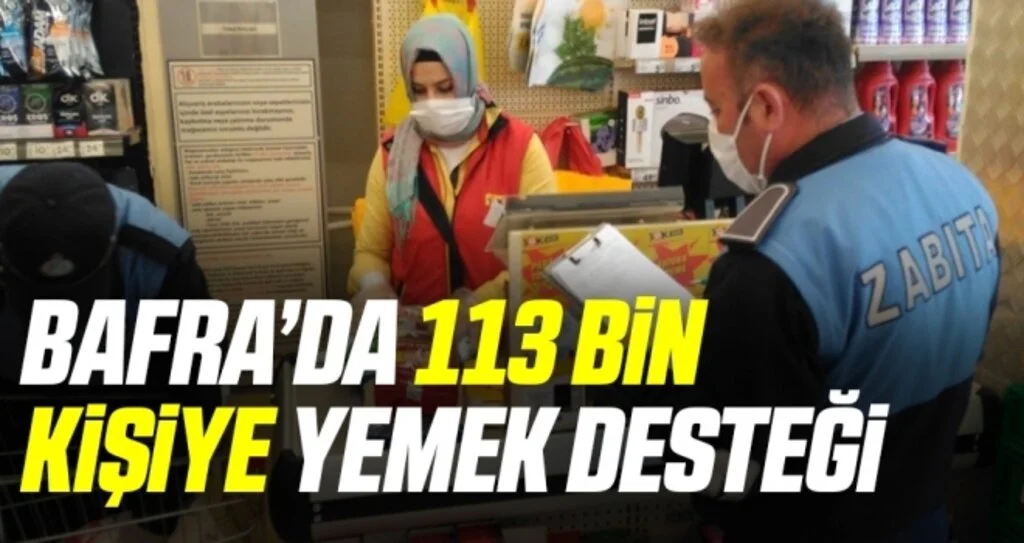 Bafra Belediyesi'nden 113 bin kişiye yemek desteği