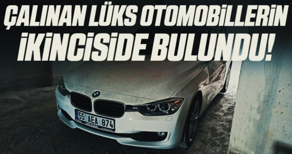 Bafra’da galeriden çalınan lüks otomobillerden ikincisi de bulundu