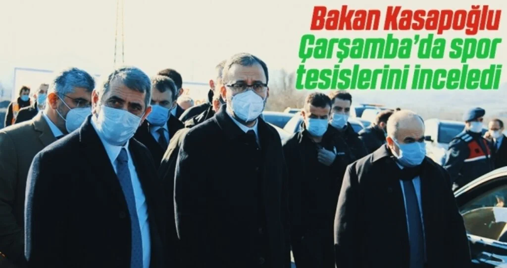 Bakan Kasapoğlu Çarşamba’da spor tesislerini inceledi