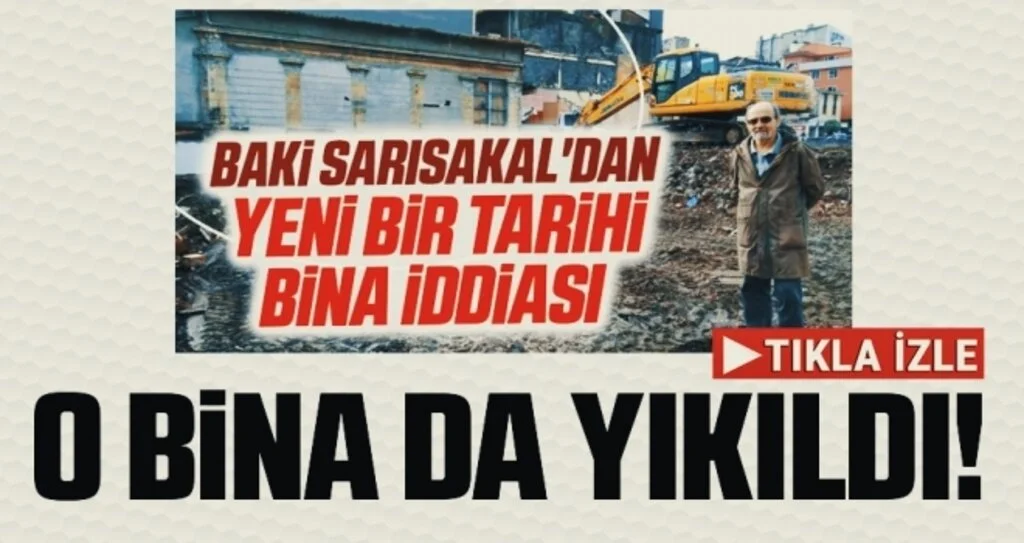 Baki Sarısakal'ın Tarihi 'Havuzlu kahvehane' dediği Bina 24 saat geçmeden yıkıldı