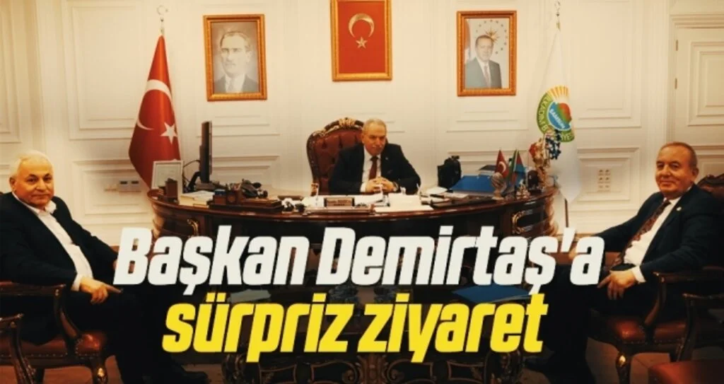 Başkan Demirtaş'a Çorum Sungurlu İlçe Belediye Başkanı Abdulkadir Şahiner'den sürpriz ziyaret 