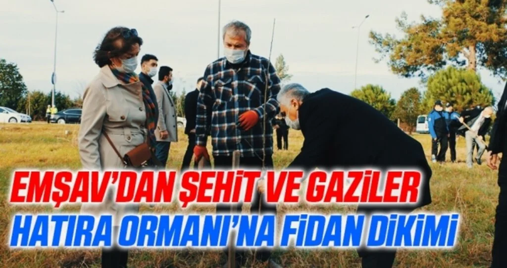 EMŞAV’dan Şehit ve Gaziler Hatıra Ormanı’na fidan dikimi