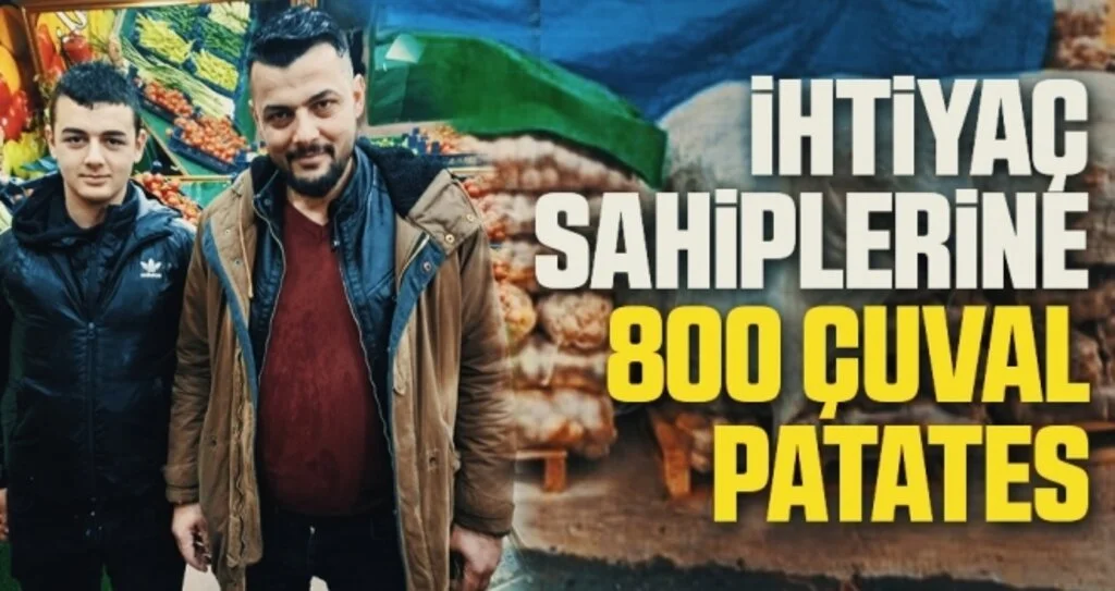 İhtiyaç sahiplerine 800 çuval patates