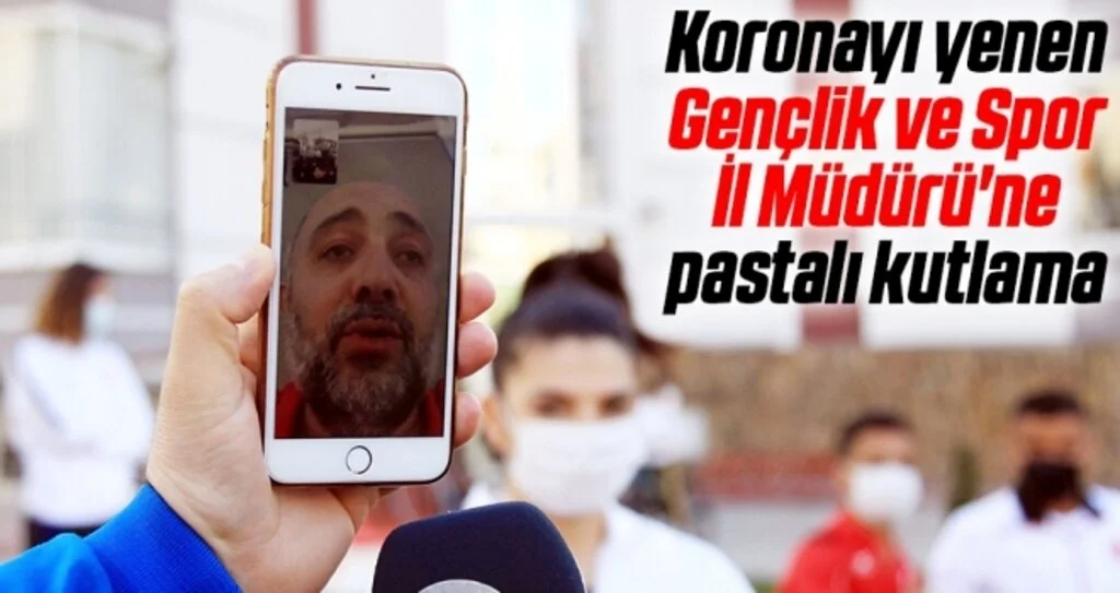 Özel milli sporculardan Kovid-19'u yenen Gençlik ve Spor İl Müdürü'ne pastalı kutlama
