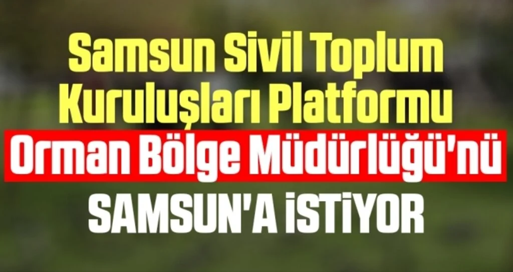 Samsun Sivil Toplum Kuruluşları Platformu Orman Bölge Müdürlüğü'nü Samsun'a İstiyor