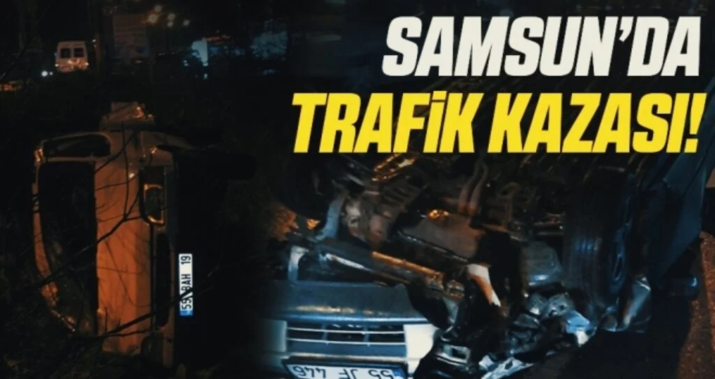 Samsun'da 3 aracın karıştığı trafik kazasında 3 kişi yaralandı