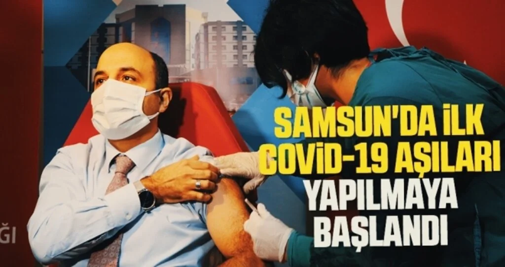 Samsun'da ilk Covid-19 aşıları yapılmaya başlandı
