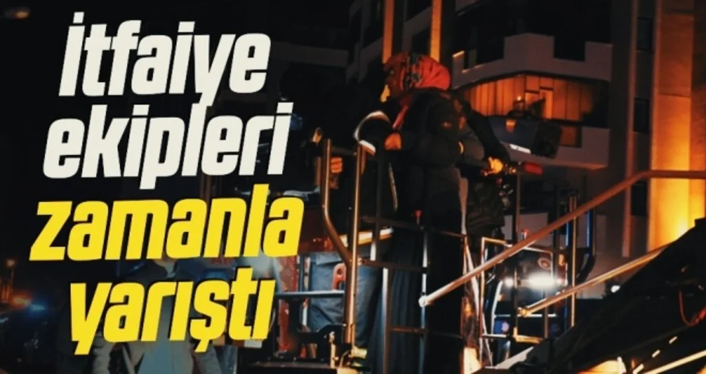 Samsun'da İtfaiye ekipleri zamanla yarıştı