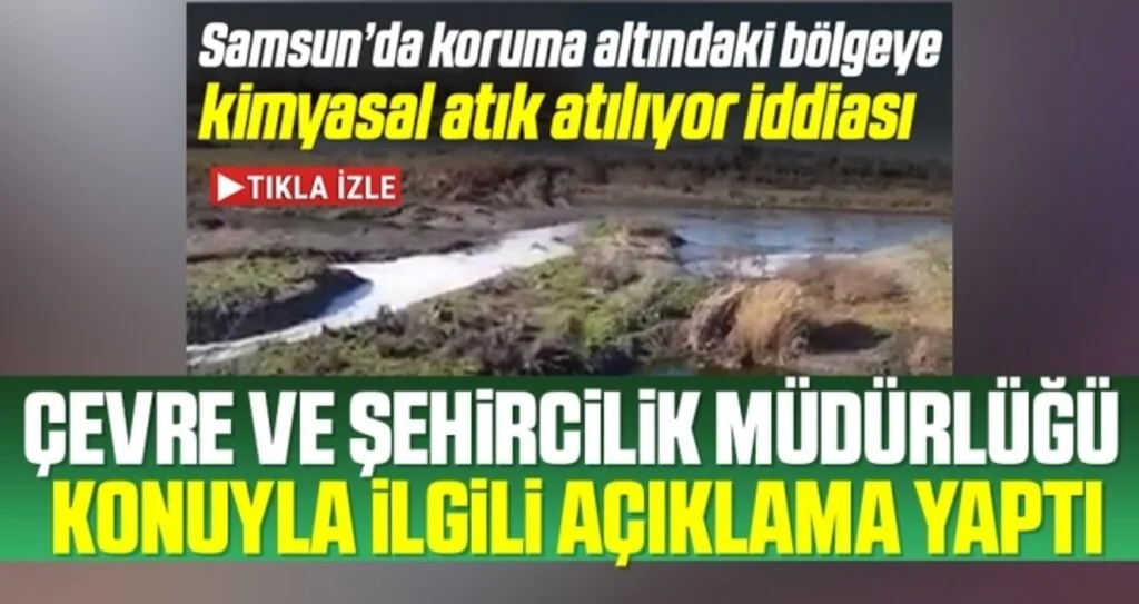Samsun’da koruma altındaki bölgeye kimyasal atık atılıyor iddiası! Çevre ve Şehircilik Müdürlüğü açıklama yaptı