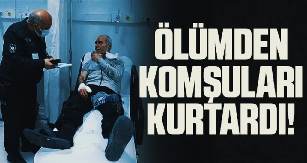 Samsun'da Yaşlı adamı yangında ölümden komşuları kurtardı