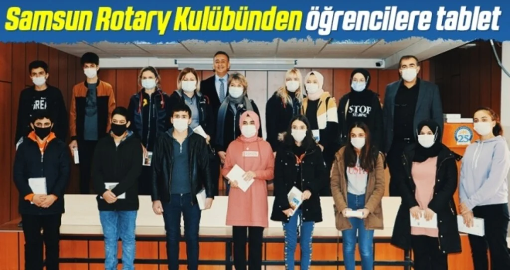Samsun Rotary Kulübünden öğrencilere tablet