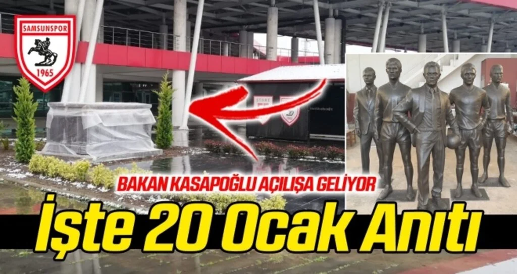 Samsunspor'un 20 Ocak Anıtı hazır! Bakan Kasapoğlu açılışa geliyor...
