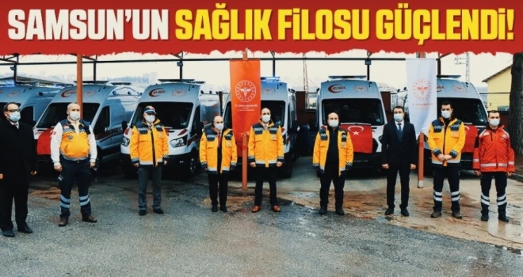 Samsun'un sağlık filosuna 14 yeni ambulans