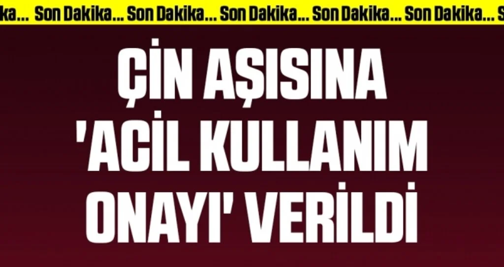 Son dakika! Çin aşısına 'Acil Kullanım Onayı' verildi