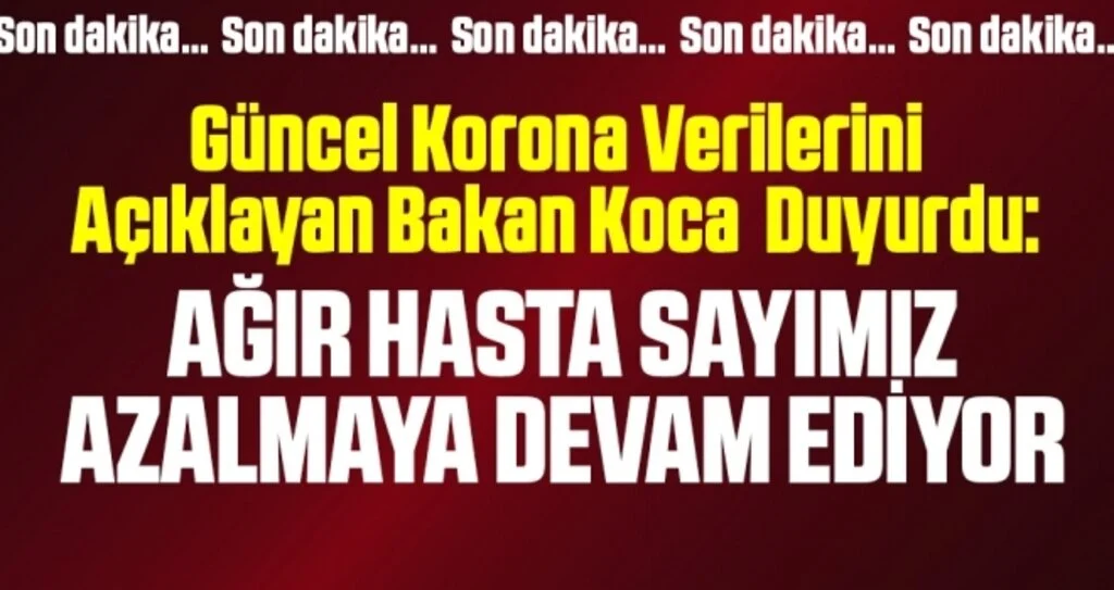 Son dakika… Güncel vaka ve vefat sayısı açıklandı! İşte 6 Ocak corona tablosu