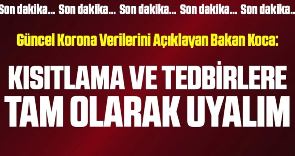 Son dakika… Güncel vaka ve vefat sayısı açıklandı! İşte 8 Ocak corona tablosu