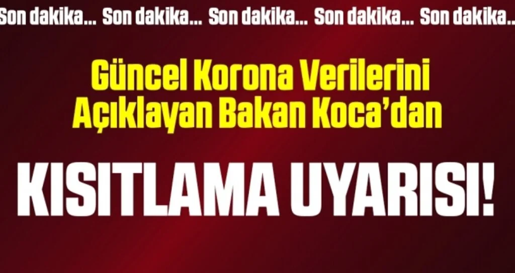 Son dakika… Sağlık Bakanlığı vaka ve vefat sayısını açıkladı! İşte 7 Ocak corona tablosu