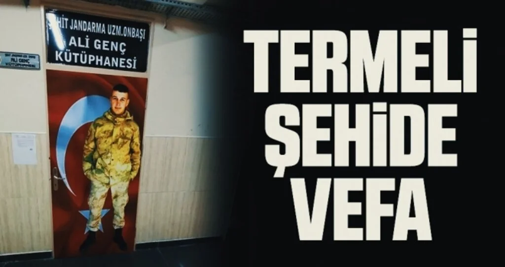 Termeli şehit Jandarma Uzman Onbaşı Ali Genç'e vefa